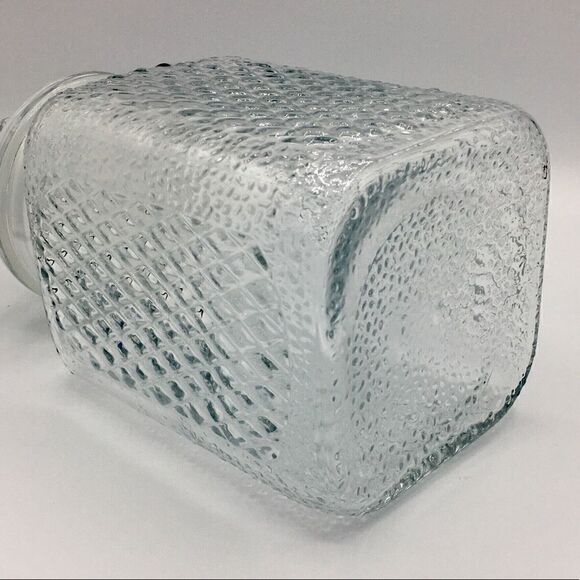Textured Patterned Glass Rectangular Canister with Lid - Picture 7 of 16